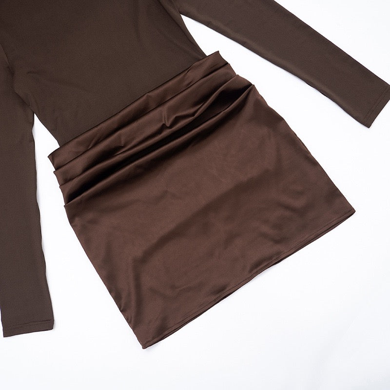 Mini dress with satin pleats - Francis