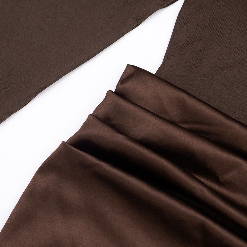 Mini dress with satin pleats - Francis