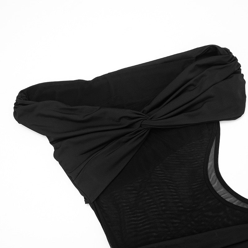 Chiffon ruched maxi dress - Yelena