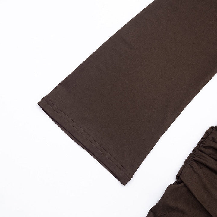 Off-the-shoulder mini dress with scarf detail - Light