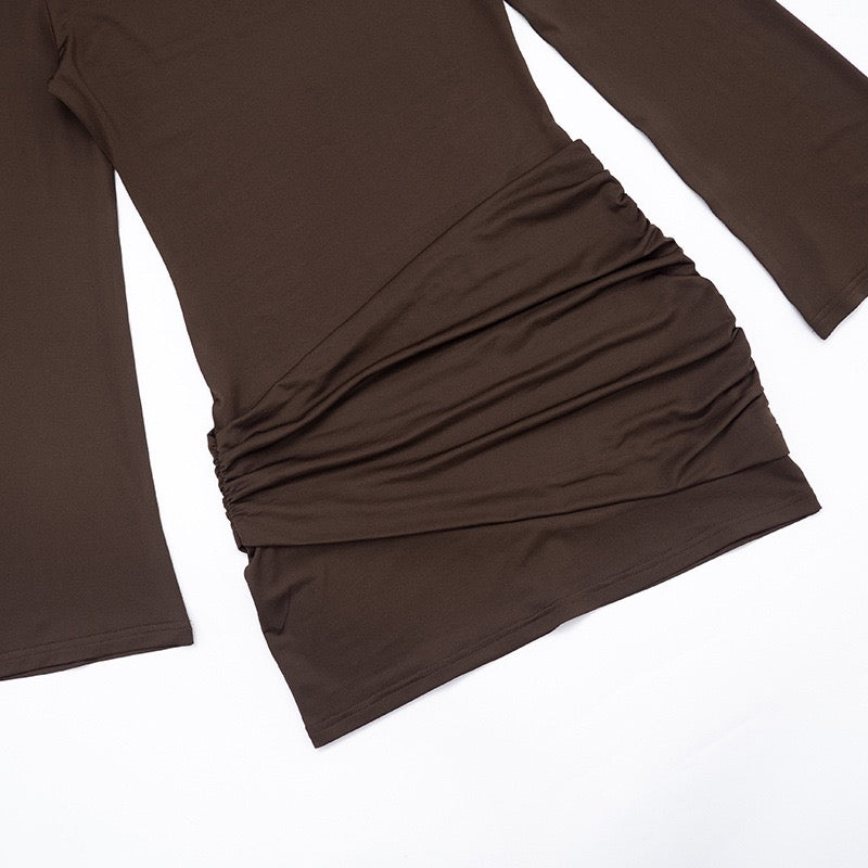 Off-the-shoulder mini dress with scarf detail - Light