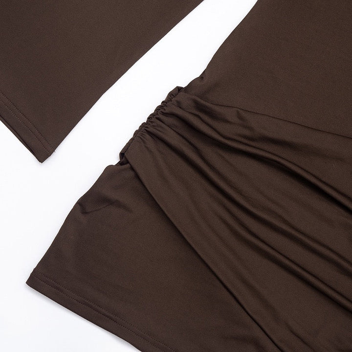 Off-the-shoulder mini dress with scarf detail - Light