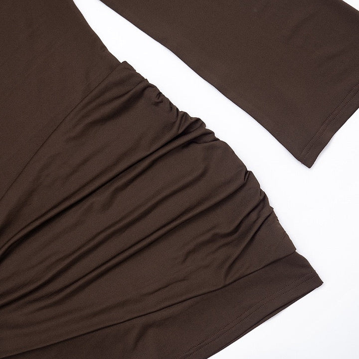 Off-the-shoulder mini dress with scarf detail - Light