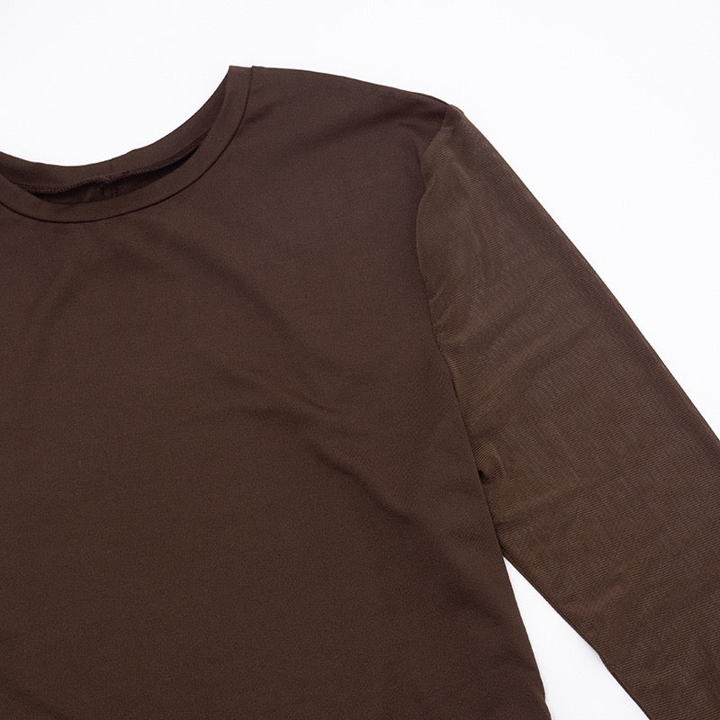 Mini dress with gathered design and open back chiffon sleeves - Rome