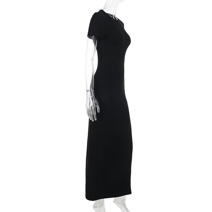 Fitted Maxi Dress with Slit Design - NIK