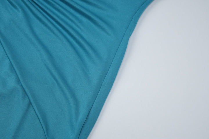 Open-back fitted maxi dress with gathered buckles - Wally