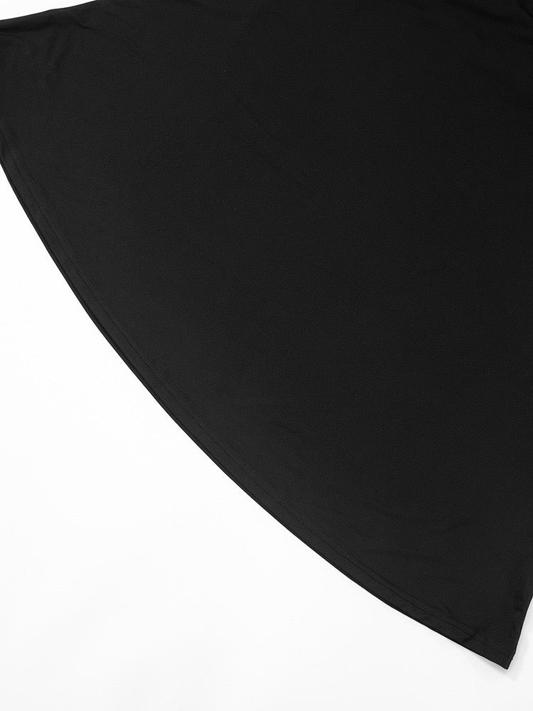 Maxi dress with lace trim and open back - ANNA