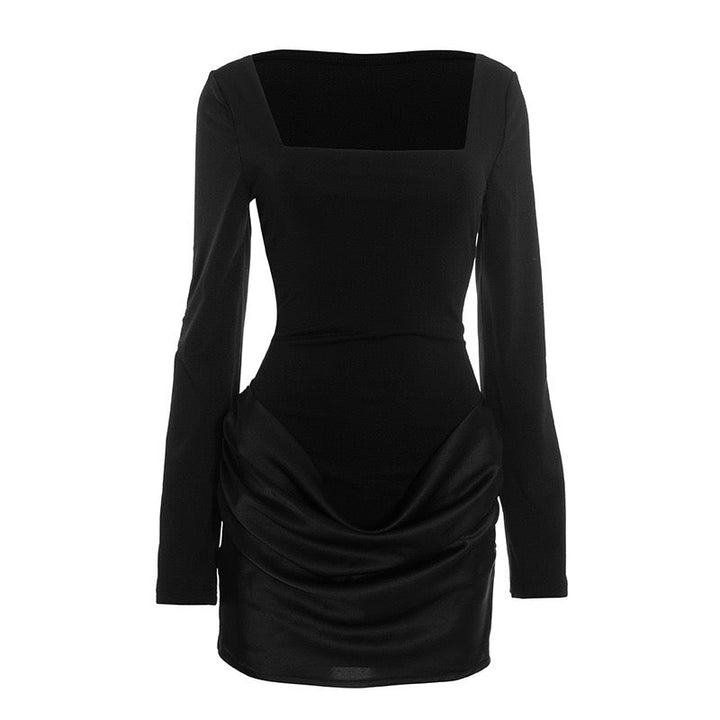 Mini dress with satin pleats - Chase