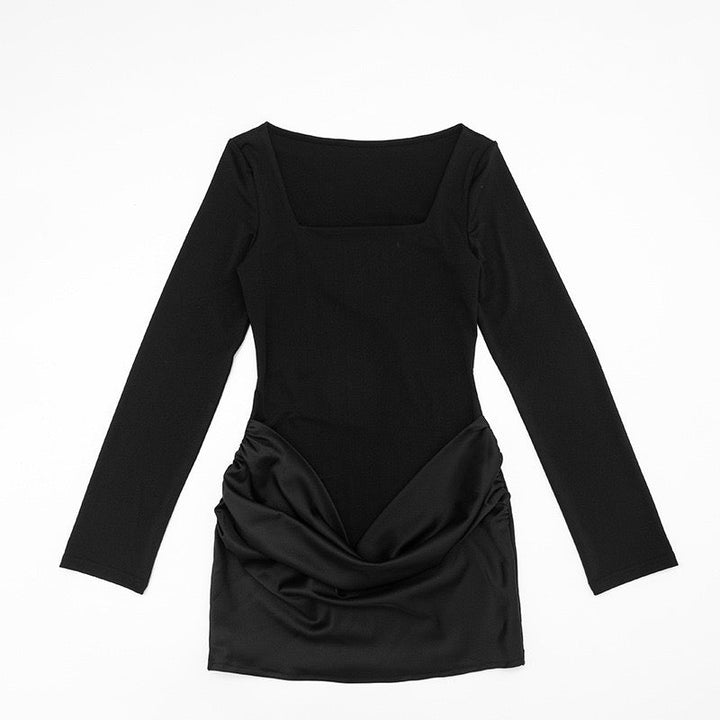 Mini dress with satin pleats - Chase