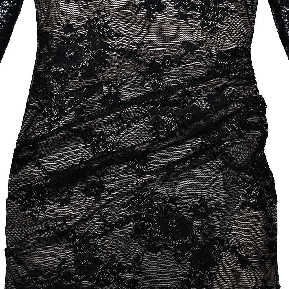 Lace maxi dress with slit design - ELOR