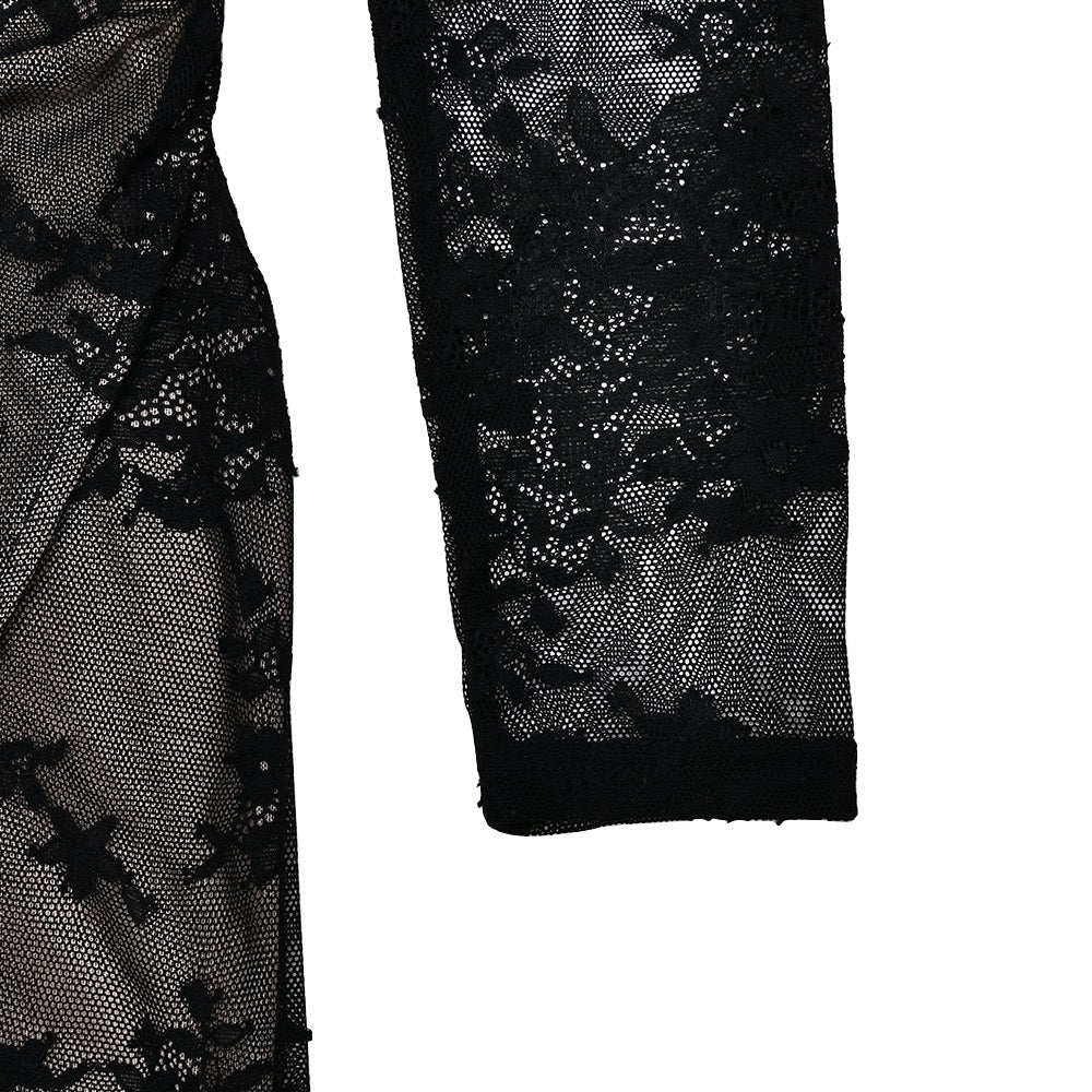 Lace maxi dress with slit design - ELOR
