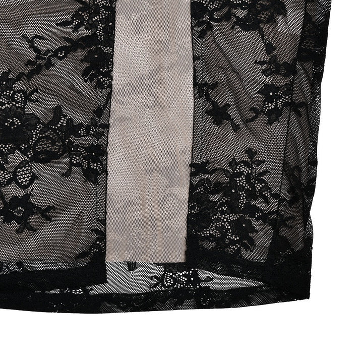 Lace maxi dress with slit design - ELOR