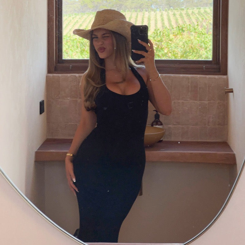 Open Back Maxi Dress - Xia