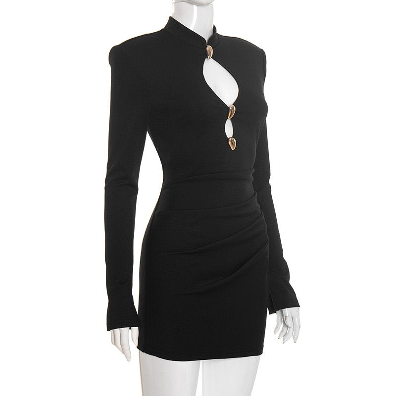 Mini dress with buckles and openings - Sarel