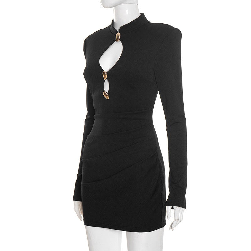 Mini dress with buckles and openings - Sarel