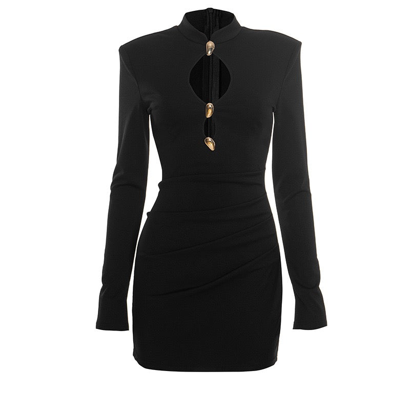 Mini dress with buckles and openings - Sarel