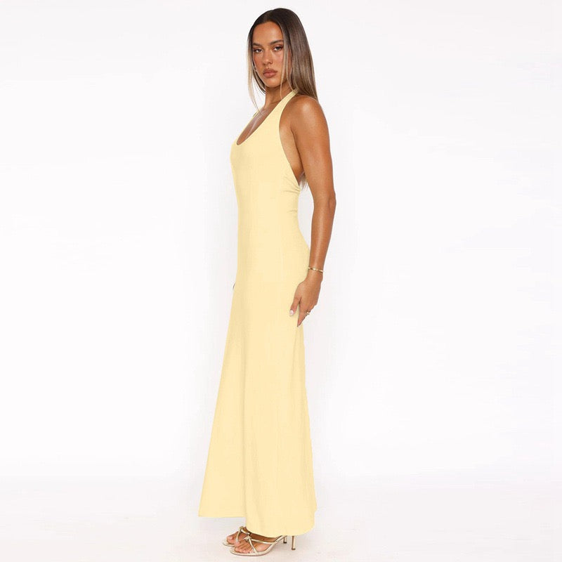 Open Back Maxi Dress - Xia