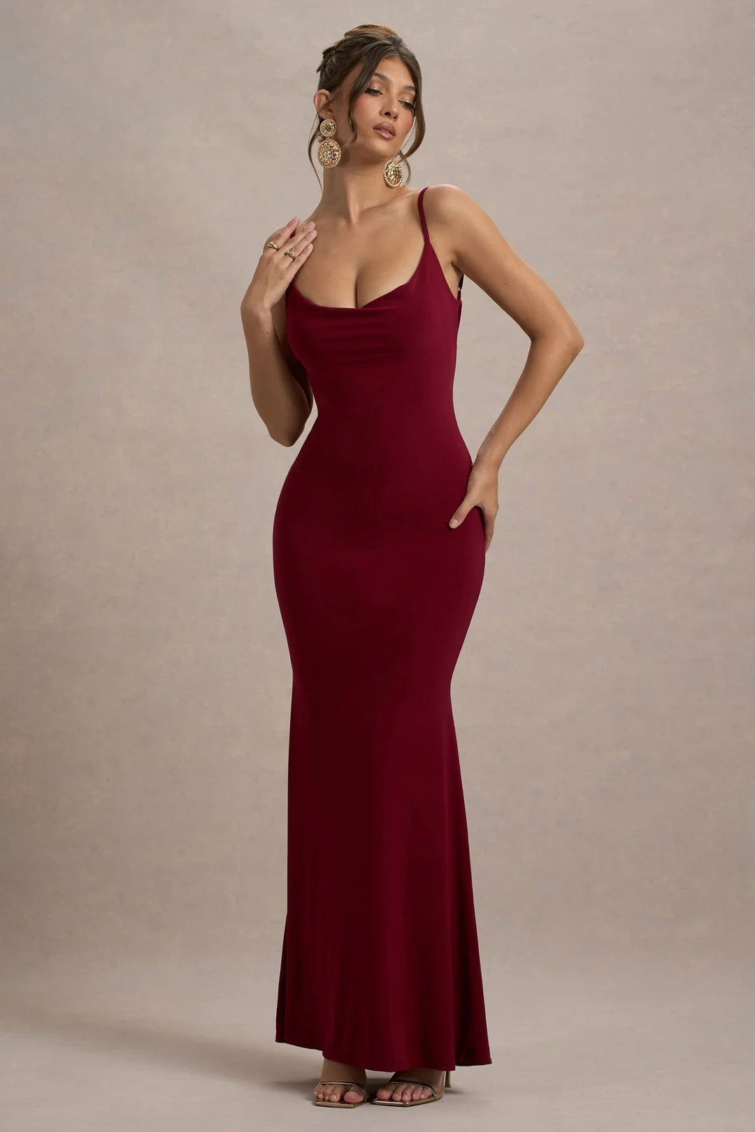 HERRERA lace-trimmed maxi dress with an open back
