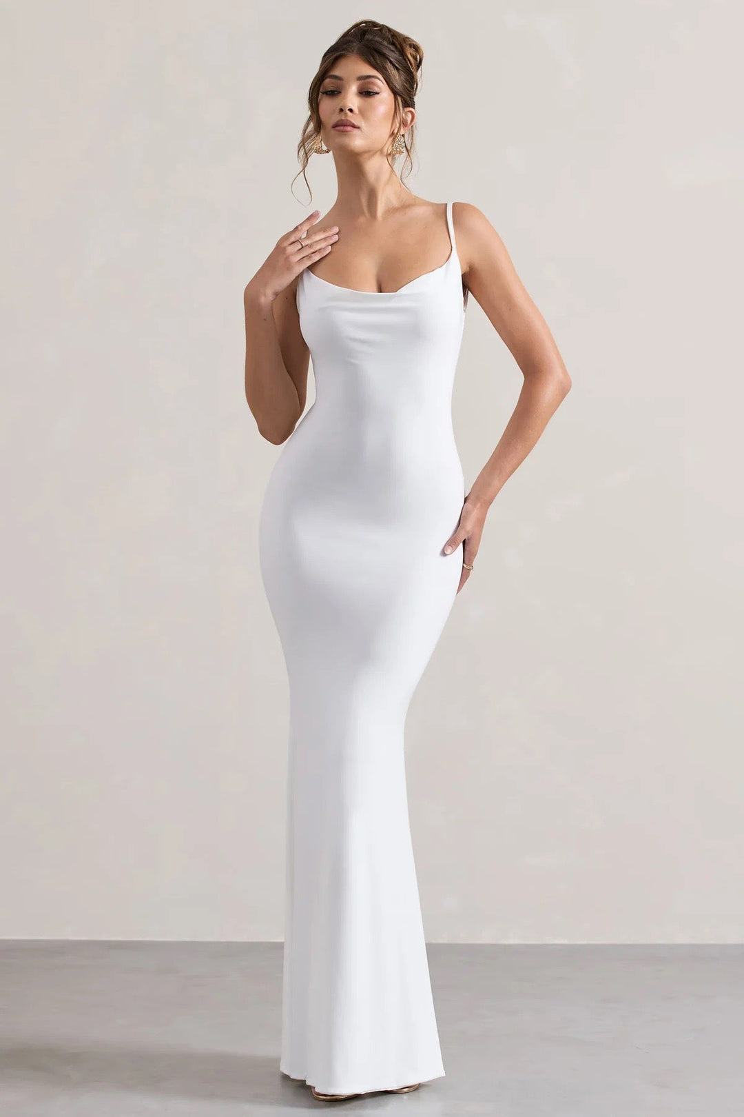 HERRERA lace-trimmed maxi dress with an open back