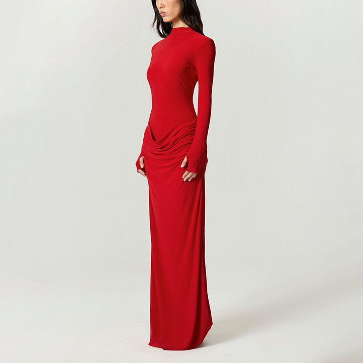 Maxi dress with pleated design - Soledad