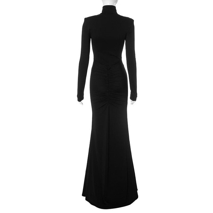 Mermaid-cut gathered maxi dress - Yaska