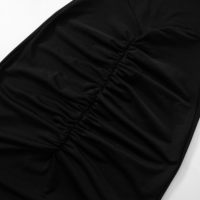 Mermaid-cut gathered maxi dress - Yaska