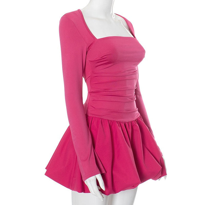 Open Back Balloon Mini Dress - Molly