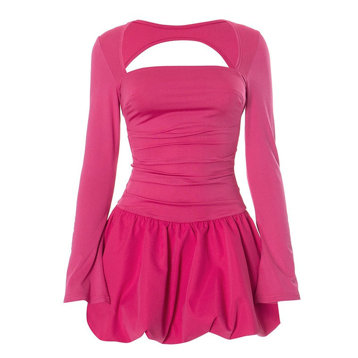 Open Back Balloon Mini Dress - Molly