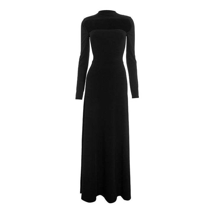 A-line maxi dress with collar and opening - Jerry's