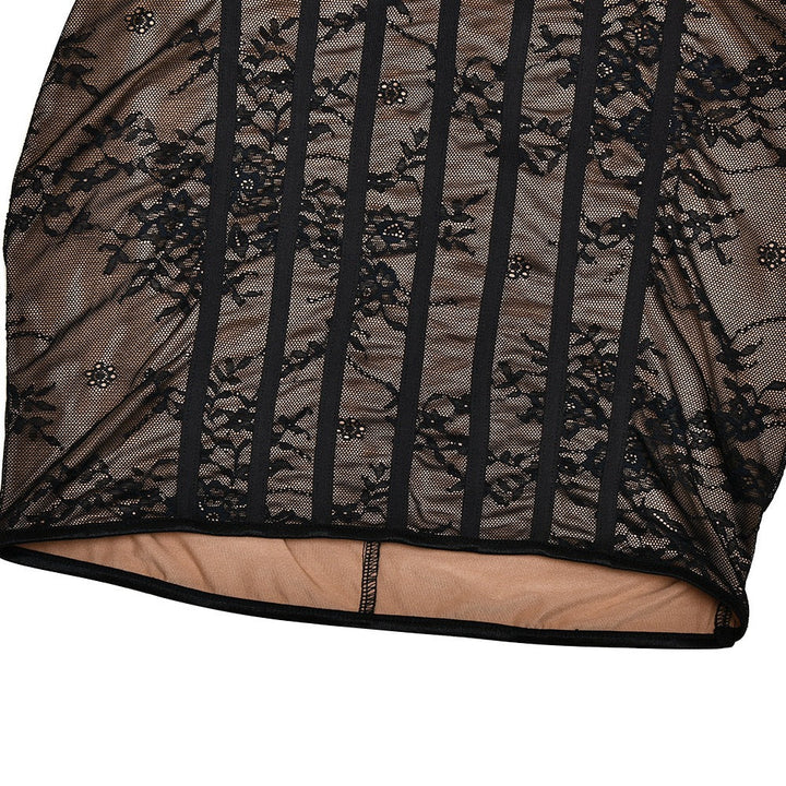 Lace mini dress with removable straps - EVA