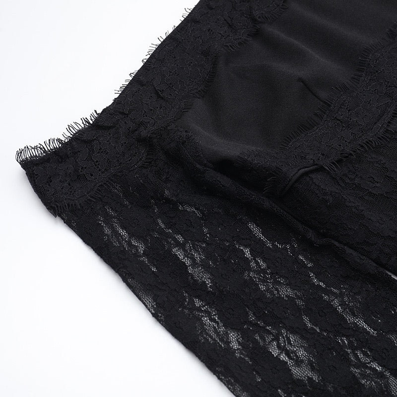 Elegant maxi dress with off-the-shoulder design and lace trim - Tamara