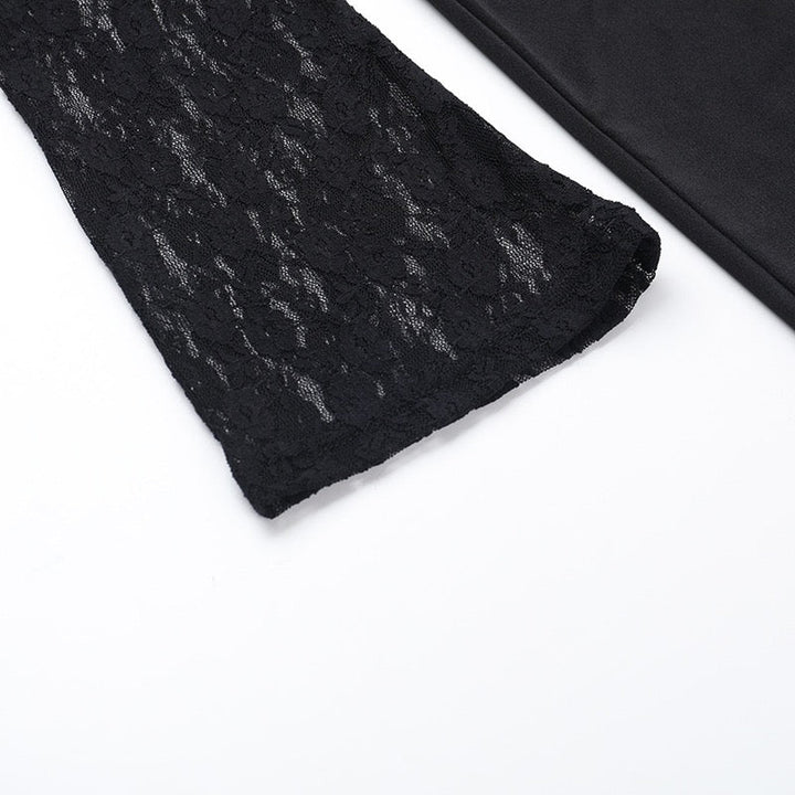 Elegant maxi dress with off-the-shoulder design and lace trim - Tamara