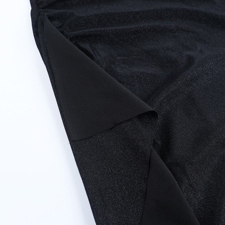 Off-the-shoulder sequined maxi dress with slit design - Breeze