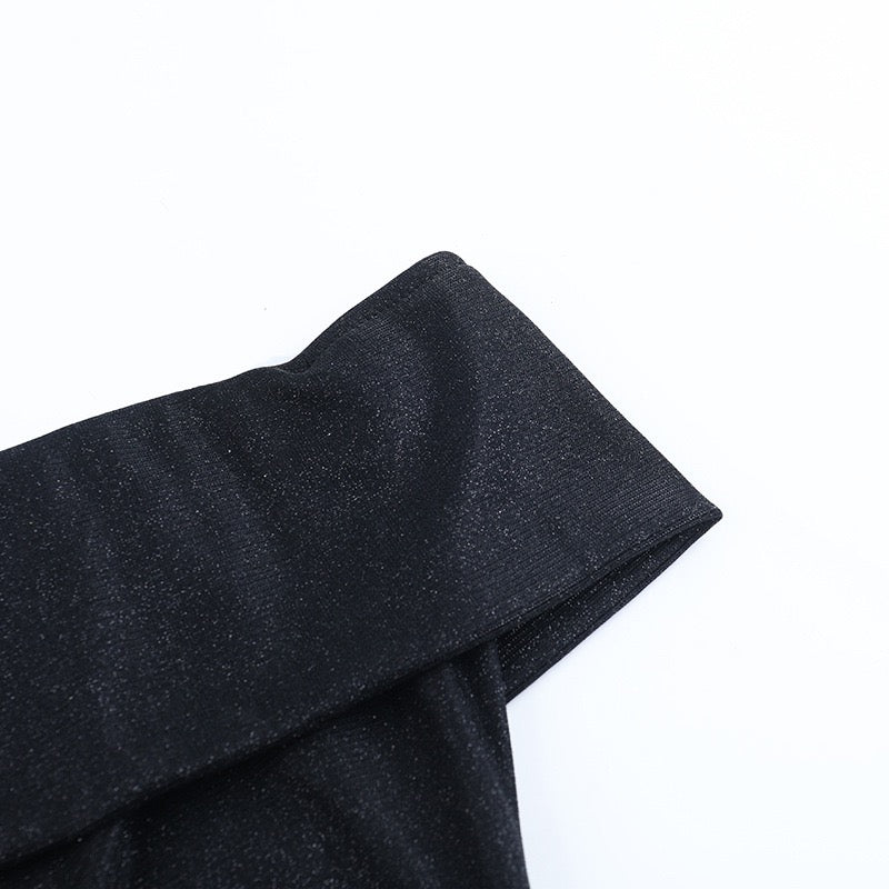 Off-the-shoulder sequined maxi dress with slit design - Breeze