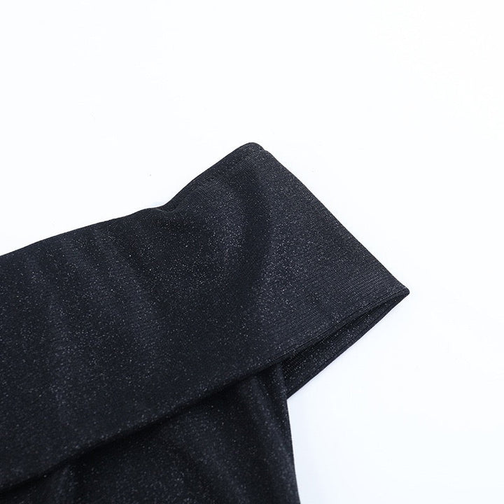 Off-the-shoulder sequined maxi dress with slit design - Breeze