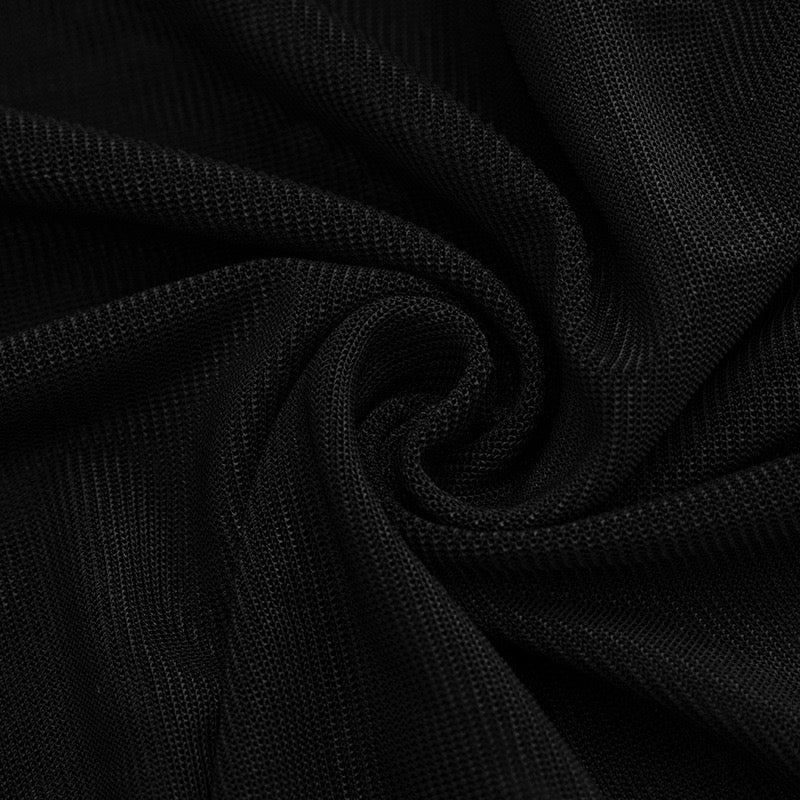 Maxi Dress with Mesh Design and Pleats - SARIN