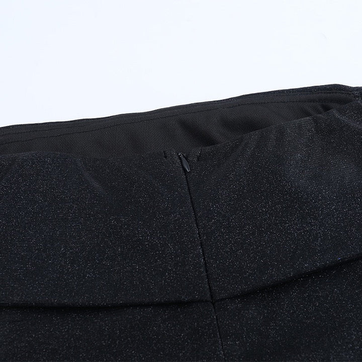 Off-the-shoulder sequined maxi dress with slit design - Breeze