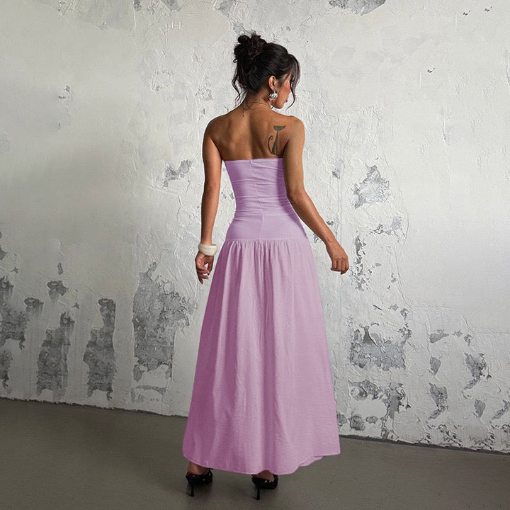 Strapless maxi dress with open design - Junha