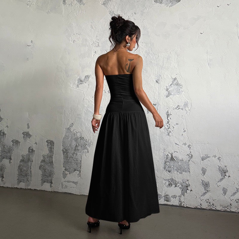 Strapless maxi dress with open design - Junha