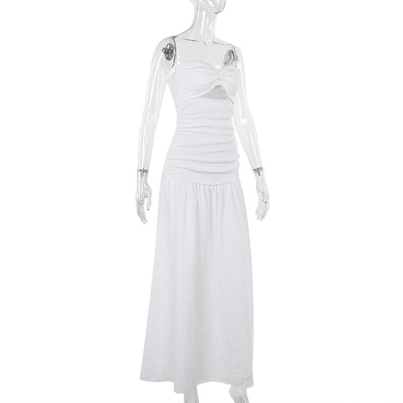 Strapless maxi dress with open design - Junha