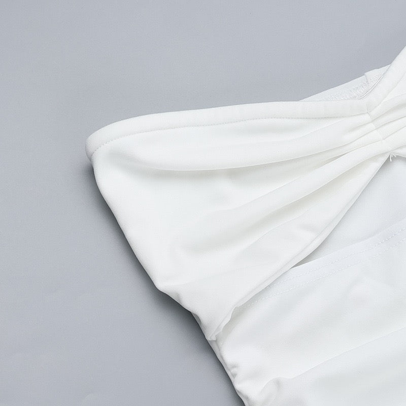 Strapless maxi dress with open design - Junha