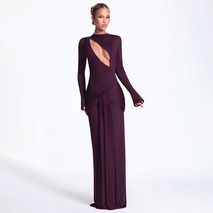 Maxi dress with opening and tie design - Sana