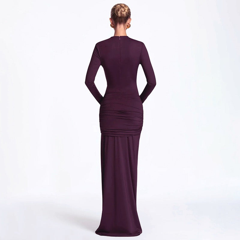 Maxi dress with opening and tie design - Sana