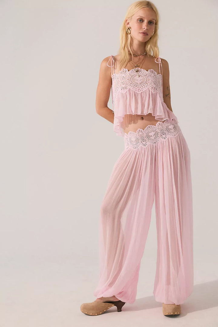 Manara two-piece chiffon set with a unique design