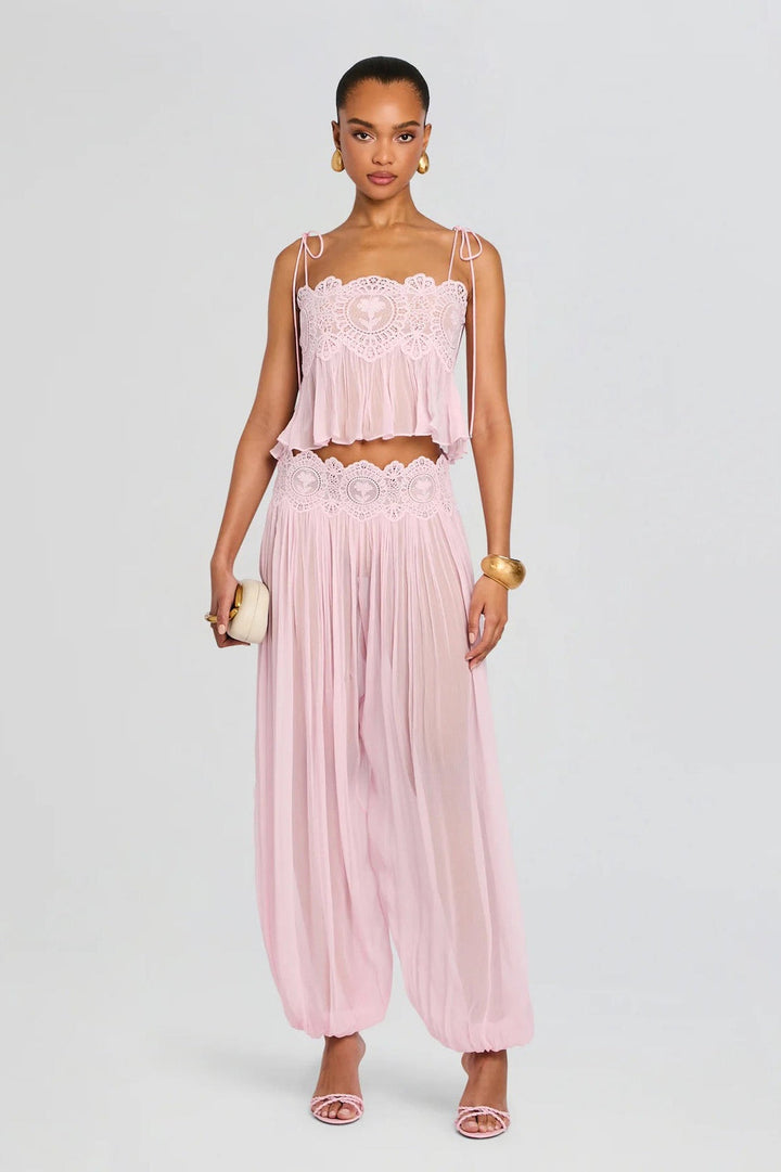 Manara two-piece chiffon set with a unique design