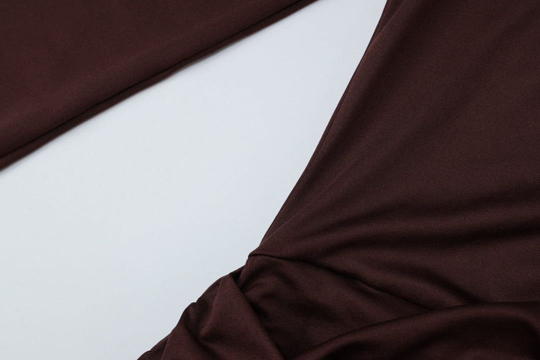 Maxi dress with pleats and buckle design - Barel