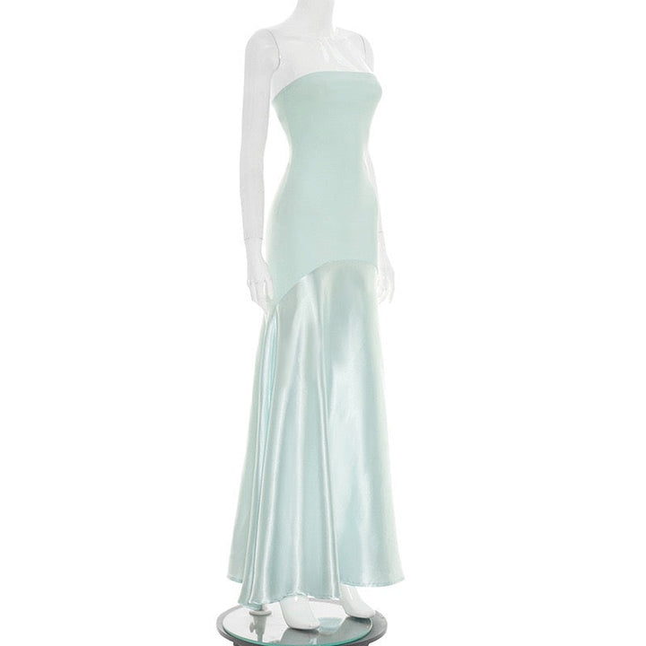 Strapless Satin Maxi Dress - Gioia