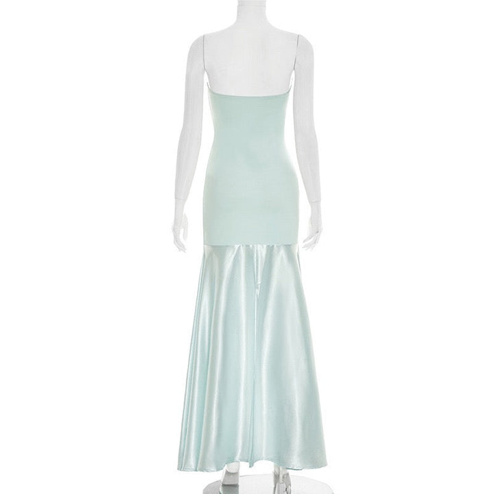 Strapless Satin Maxi Dress - Gioia