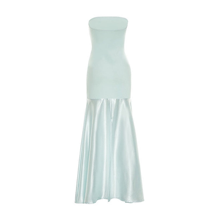 Strapless Satin Maxi Dress - Gioia