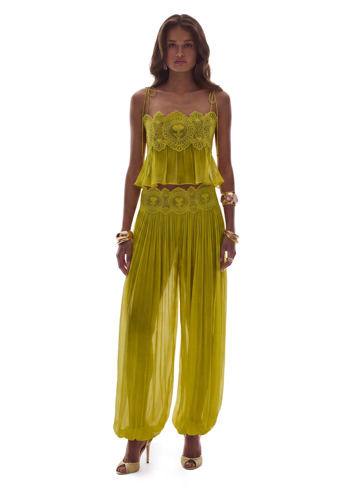 Manara two-piece chiffon set with a unique design